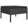 vidaXL 9 pcs conjunto lounge de jardim c/ almofad&otilde;es vime PE preto