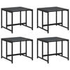 vidaXL Bancos de jardim 4 pcs a&ccedil;o e textilene preto