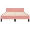 vidaXL Estrutura de cama c/ cabeceira 120x200 cm veludo rosa