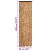 vidaXL Cortina anti-insetos 56x200 cm chenille ocre e branco