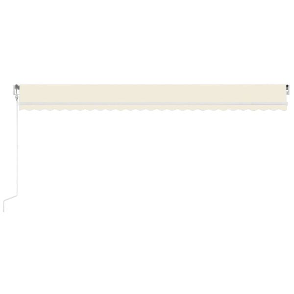 vidaXL Toldo retr&aacute;til autom&aacute;tico 600x350 cm creme
