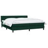 vidaXL Cama com molas/colch&atilde;o 180x210 cm veludo verde-escuro