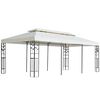 vidaXL Gazebo com telhado duplo 6x3 m a&ccedil;o branco