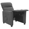 vidaXL Poltrona reclin&aacute;vel tecido cinzento-escuro