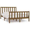 vidaXL Estrutura de cama 140x190 cm madeira maci&ccedil;a castanho-mel