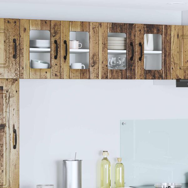 vidaXL Arm&aacute;rio de Cozinha 2 pcs Madeira antiga 60 x 31 x 40 cm