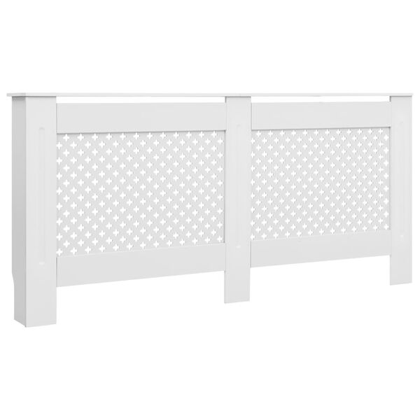 vidaXL Coberturas de radiador 2 pcs 172x19x81,5 cm MDF branco