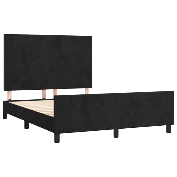 vidaXL Estrutura de cama sem colch&atilde;o 140x200 cm veludo preto