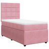 vidaXL Cama com molas/colch&atilde;o 90x190 cm veludo rosa
