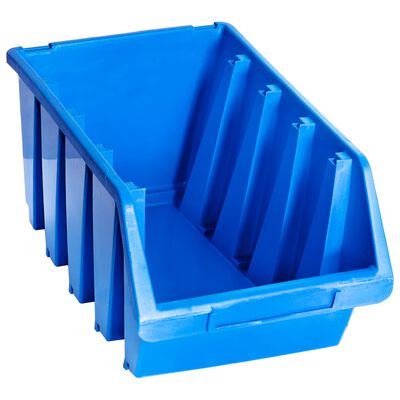 vidaXL Caixas de arrumação empilháveis 14 pcs plástico azul