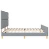 vidaXL Estrutura da Cama Cinzento-claro 200 x 200 cm tecido