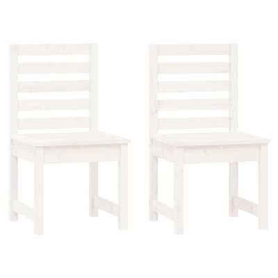 vidaXL Cadeiras de jardim 2 pcs 50x48x91,5 cm pinho maciço branco