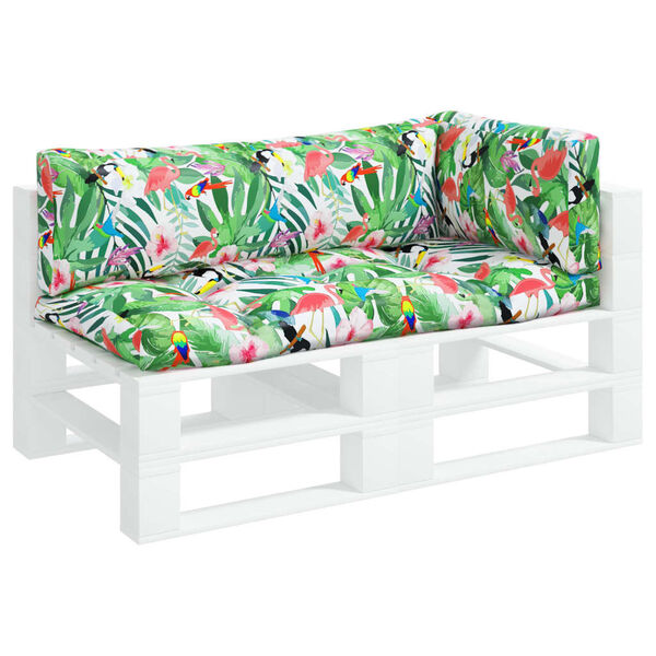 vidaXL Almofadões p/ móveis de paletes 3 pcs tecido oxford multicor