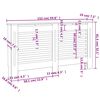 vidaXL Cobertura de radiador 152x19x81,5 cm MDF preto