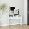 vidaXL Mesa consola 105x30x80 cm derivados de madeira branco brilhante