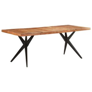 vidaXL Mesa de jantar 200x90x76 cm madeira de ac&aacute;cia maci&ccedil;a