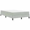 vidaXL Cama Box com colch&atilde;o Cinzento-claro 120 x 200 cm tecido