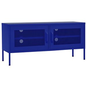 vidaXL M&oacute;vel de TV a&ccedil;o 105x35x50 cm azul-marinho