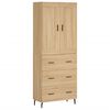 vidaXL Arm&aacute;rio alto 69,5x34x180 cm derivados de madeira cor sonoma