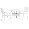 vidaXL Conjunto de Mesa de Jardim 3 pcs Branco Alum&iacute;nio Fundido