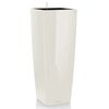 LECHUZA Vaso Cubico Alto 40 ALL-IN-ONE branco brilhante 18230