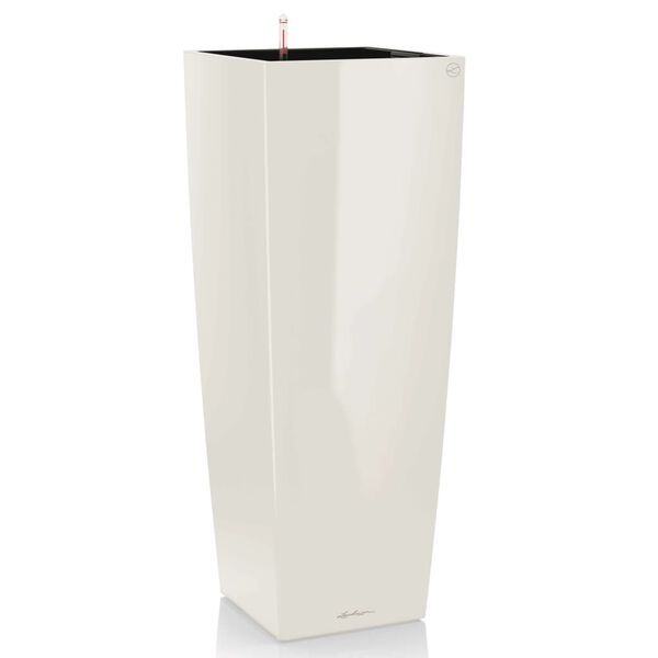LECHUZA Vaso Cubico Alto 40 ALL-IN-ONE branco brilhante 18230