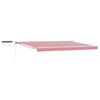 vidaXL Toldo Retr&aacute;til El&eacute;trico Vermelho e Branco 4,5 &times; 3,5 m