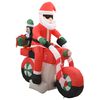 vidaXL Pai Natal de mota insufl&aacute;vel LED IP44 160 cm
