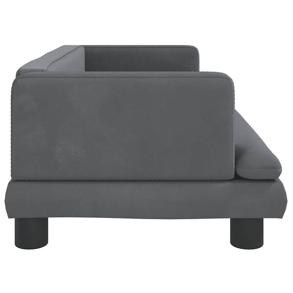 vidaXL Cama para c&atilde;es 80x45x30 cm veludo cinzento-escuro