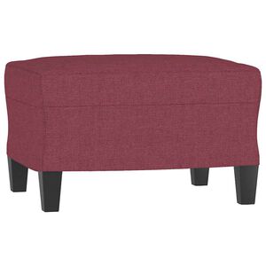 vidaXL Apoio de p&eacute;s 60x50x41 cm tecido vermelho tinto