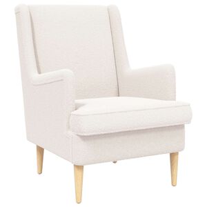 vidaXL poltrona Creme Boucl&eacute;