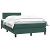 vidaXL Cama com molas/colch&atilde;o 120x220 cm veludo verde-escuro
