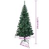 vidaXL &Aacute;rvore de Natal Artificial Pr&eacute;-iluminada Verde 210 cm