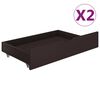 vidaXL Cama com 2 gavetas 100x200 cm pinho maci&ccedil;o castanho-escuro