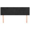 vidaXL Cabeceira de cama c/ abas tecido 147x16x78/88 cm preto