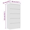 vidaXL Aparador c/ gavetas 60x35x121 cm contraplacado branco