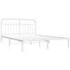 vidaXL Estrutura de cama com cabeceira 160x200 cm metal branco