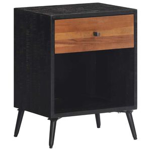 vidaXL Mesa de cabeceira 40x30x50 cm madeira de teca maci&ccedil;a