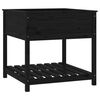 vidaXL Vaso/floreira com prateleira 82,5x82,5x81 cm pinho maci&ccedil;o preto