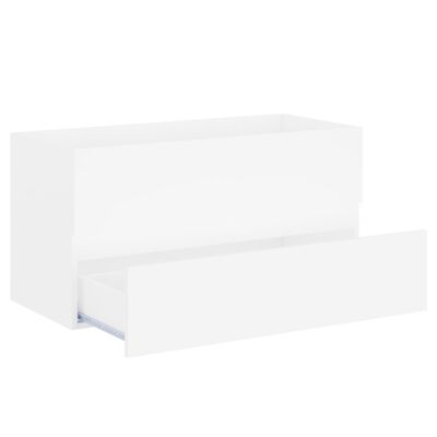 vidaXL 2 pcs conj. móveis de casa de banho derivados de madeira branco