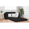 vidaXL Sofá-Cama Preto 148 x 71 x 83 cm tecido