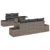 vidaXL Conjunto de Sof&aacute;s 6 unid. Cinzeto 100 x 55 x 73 cm vime PE