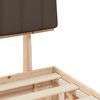 vidaXL Estrutura de Cama com Cabeceira Estofada Cinzento-acastanhado