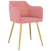 vidaXL Cadeiras de jantar 2 pcs veludo rosa