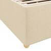 vidaXL Estrutura da Cama com colch&atilde;o Creme 90 x 190 cm tecido