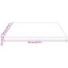 vidaXL Tampo de mesa quadrado 70x70x2,5 cm pinho maci&ccedil;o branco