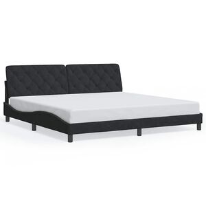 vidaXL Estrutura de cama sem colch&atilde;o 200x200 cm veludo preto