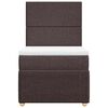 vidaXL Cama com molas/colch&atilde;o 90x190 cm tecido castanho-escuro
