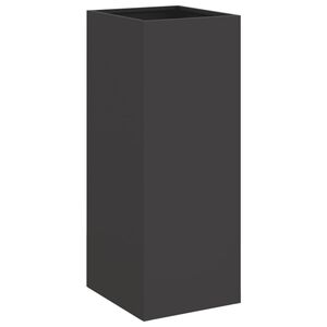 vidaXL Vaso/floreira 32x29x75 cm a&ccedil;o preto