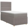 vidaXL Cama box spring com colch&atilde;o Cinzento-acastanhado 90 x 200 cm